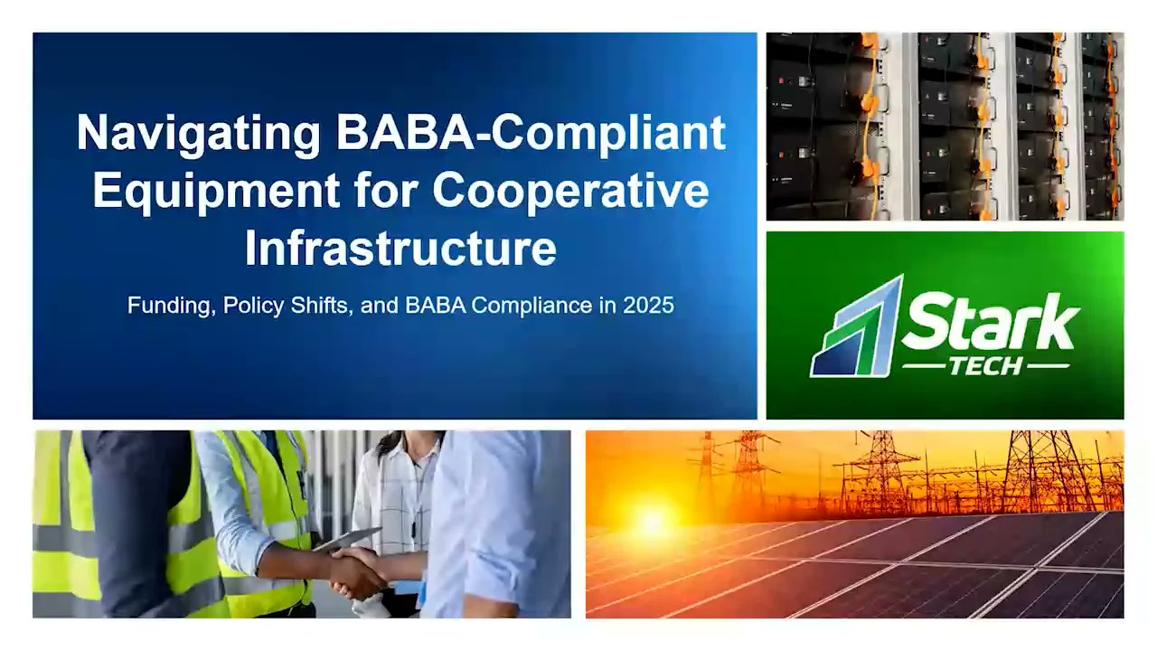 GoStarkTech's tweet card. Navigating BABA-Compliant Equipment for Cooperative Infrastructure