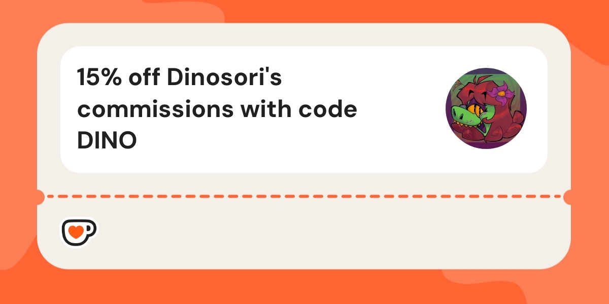 ObjectWarfare's tweet card. Visit Dinosori at Ko-fi for 15% discount off Commissions