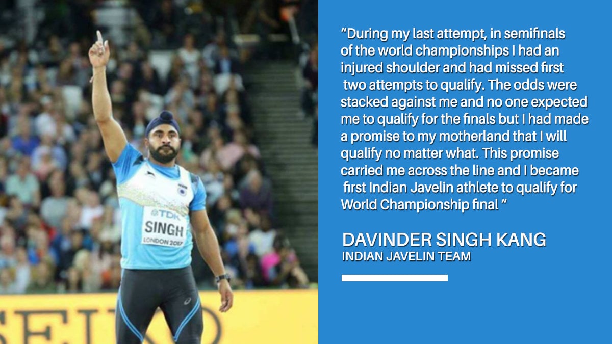 neerajchoprajav's tweet card. Indian Sports Ministry, grant entry to Davinder Singh Kang in TOPS list.