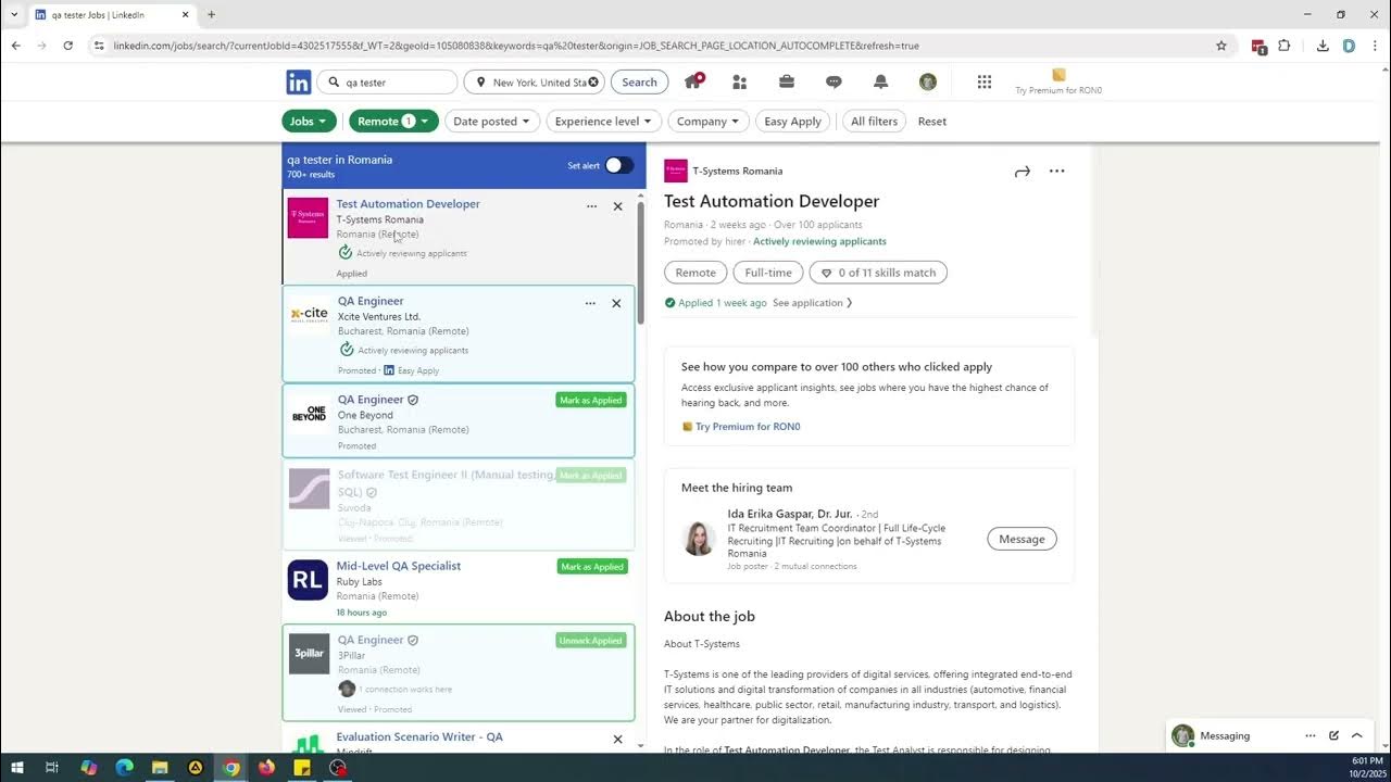 ai_extensions's tweet card. Pro job filtering on Linkedin