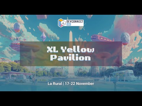 LineaBuild's tweet card. Devconnect ARG - XL Yellow Pavilion
