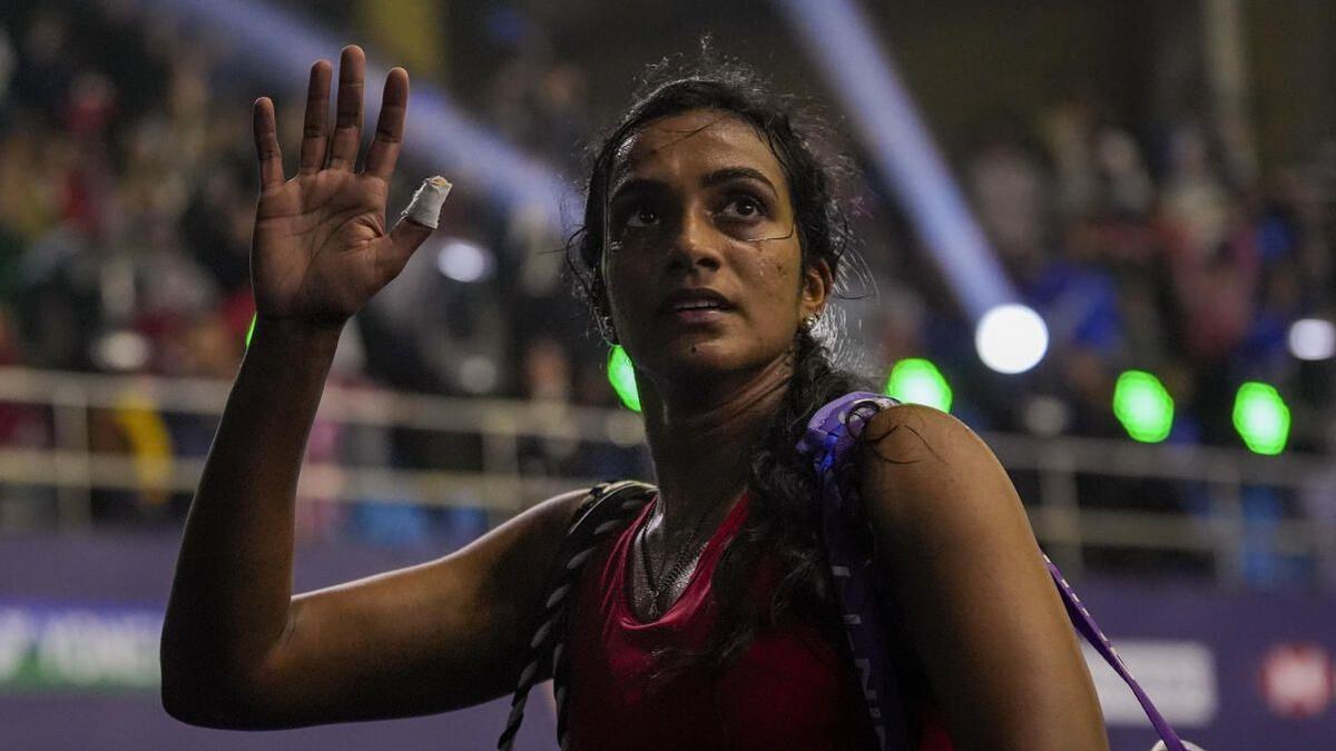 the_hindu's tweet card. P.V. Sindhu withdraws from the 2025 BWF Tour to focus on recovery from a persistent foot injury.