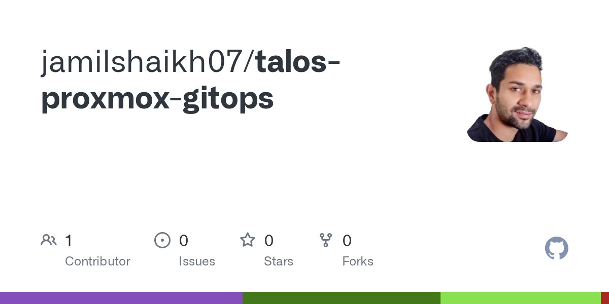 jamilshaikh07's tweet card. Contribute to jamilshaikh07/talos-proxmox-gitops development by creating an account on GitHub.