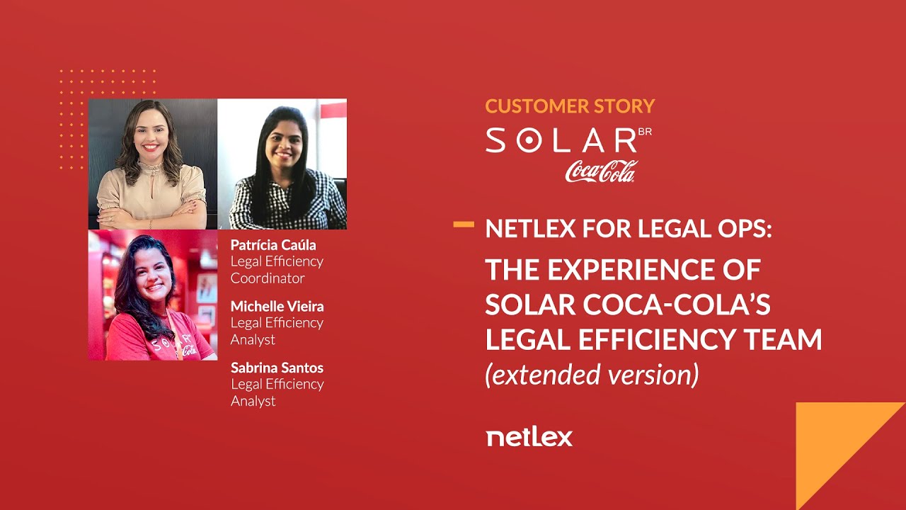 LawFlex1's tweet card. netLex for Legal Ops: the experience of Solar Coca-Cola’s Legal...