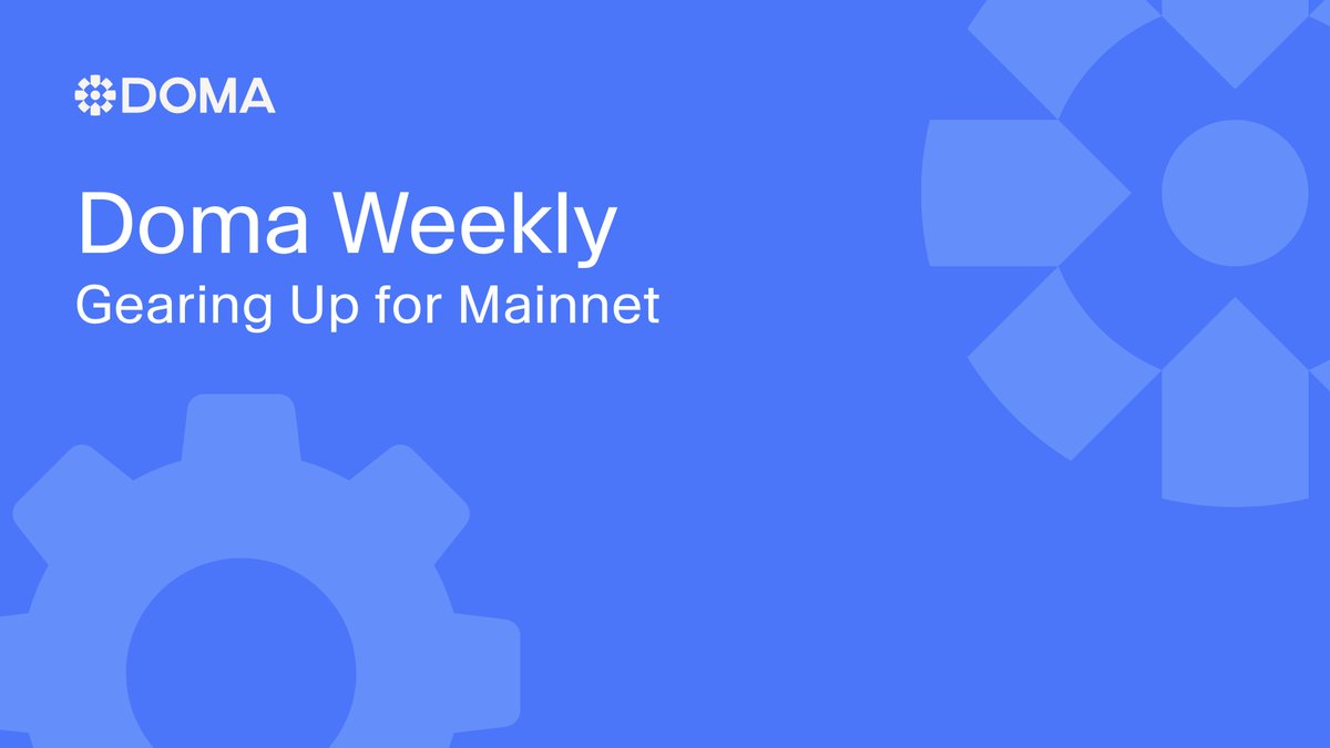 D3inc's tweet card. The Doma ecosystem kept its momentum this week with major network upgrades, bridge infrastructure going live, gearing up for mainnet. ⚙ Here’s everything you need to know. Product Highlights Protocol...
