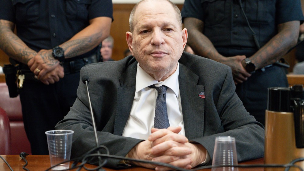 screensourced's tweet card. Harvey Weinstein gave a rare interview as he awaits the verdict in his New York sex crimes retrial.