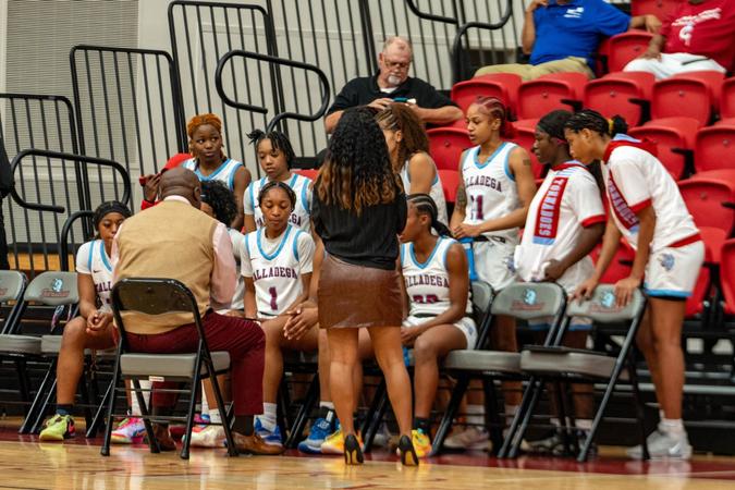 DegaTornadoes's tweet card. The Talladega College Lady Tornadoes faced a tough defeat against the LeMoyne-Owen College Lady Magicians, losing 63-40 in a HBCUAC matchup on Thursday, January 9, 2025.