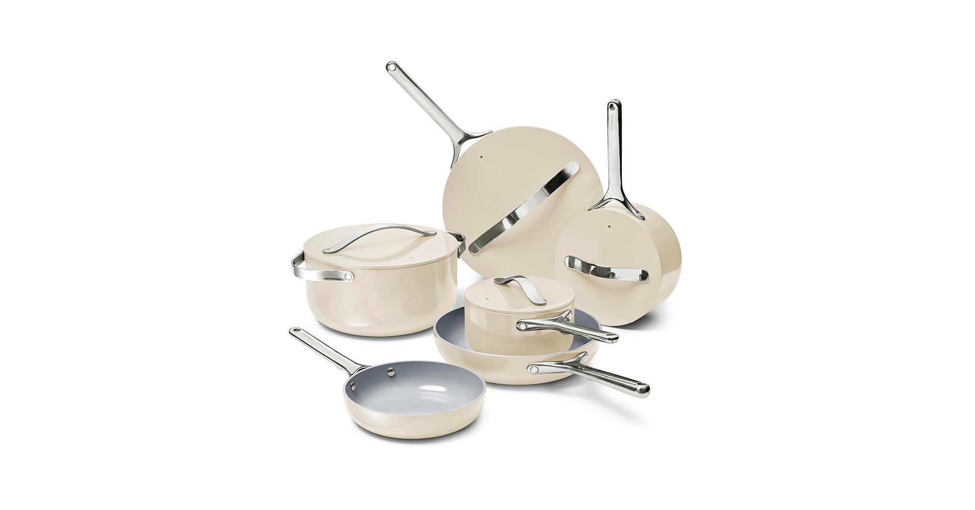 jfranklinevans's tweet card. Upgrade your kitchen with the Caraway Nonstick Ceramic Cookware Set with Stainless Steel Mini Duo, thoughtfully designed to blend function, style, and safety. This complete kitchen pan set includes...