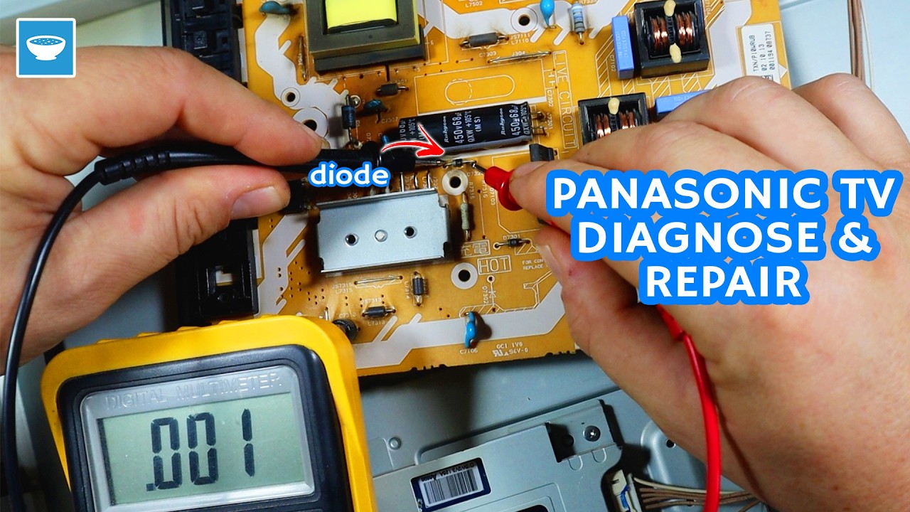 taste_the_code's tweet card. Bringing a "Dead" Panasonic TV Back to Life for $15 - Red Light of...