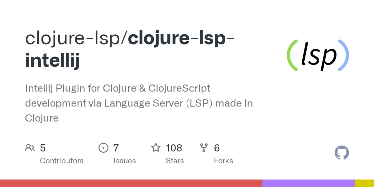 ericdallo's tweet card. Intellij Plugin for Clojure & ClojureScript development via Language Server (LSP) made in Clojure - clojure-lsp/clojure-lsp-intellij