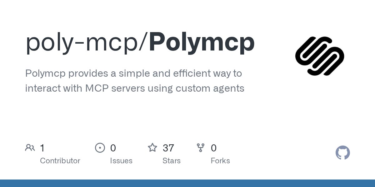 justvugg's tweet card. Polymcp provides a simple and efficient way to interact with MCP servers using custom agents - poly-mcp/Polymcp