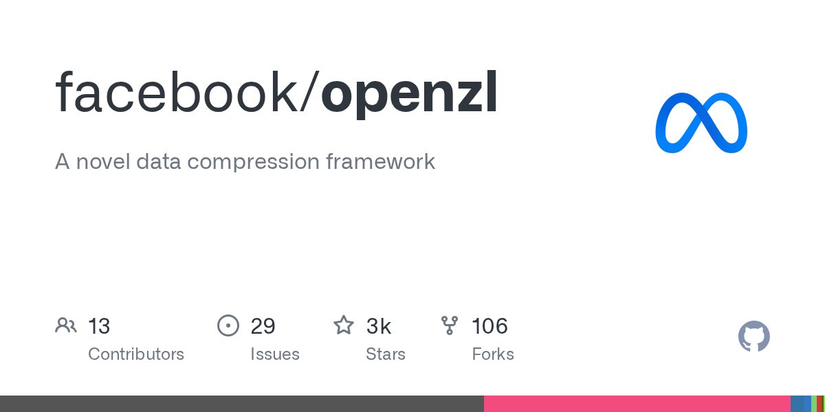 Cyan4973's tweet card. A novel data compression framework. Contribute to facebook/openzl development by creating an account on GitHub.