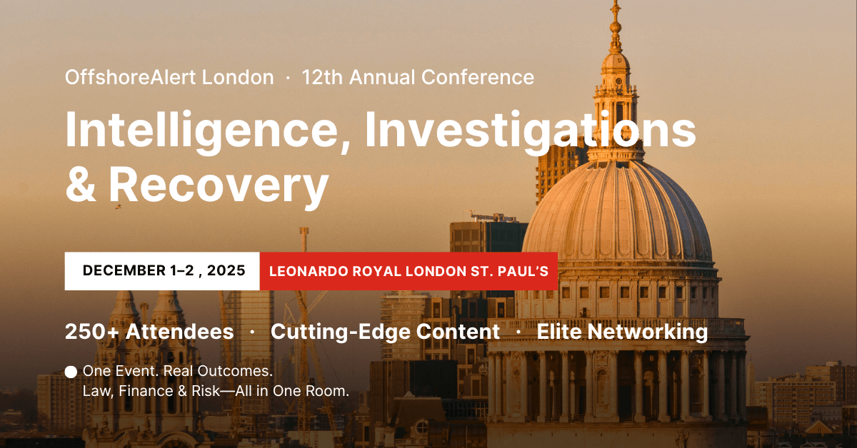 OffshoreAlert's tweet card. AI is transforming how we investigate, assess risk, and uncover financial misconduct. At OffshoreAlert London, we’re dedicating six sessions to exactly how professionals can use AI—today—to work...