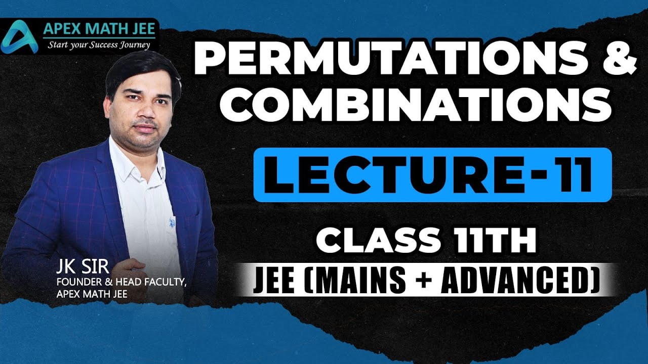 apexmathjee's tweet card. Lecture 11 | Selection of At Least One Object & Divisors Problem |JEE...
