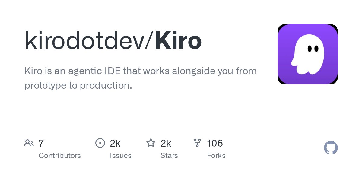 tsumita7's tweet card. Kiro is an agentic IDE that works alongside you from prototype to production. - kirodotdev/Kiro