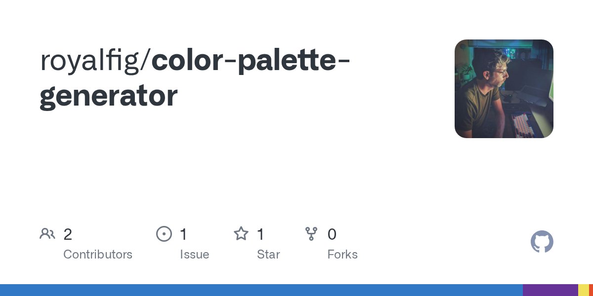 TheRoyalFig's tweet card. Contribute to royalfig/color-palette-generator development by creating an account on GitHub.