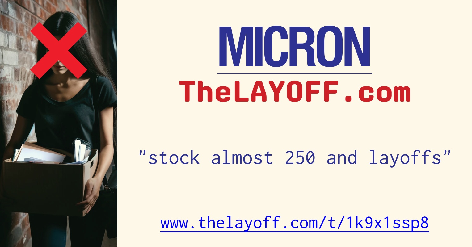 LayoffThe10104's tweet card. See full discussion thread at TheLayoff.com