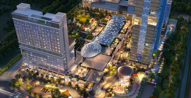 KapurInfratech's tweet card. CRC The Flagship, Premium Commercial Project in Noida. Pre-leased Retail shop, Food Court, & lockable Office Space. Hyatt Hotel Just Tie ups with CRC for