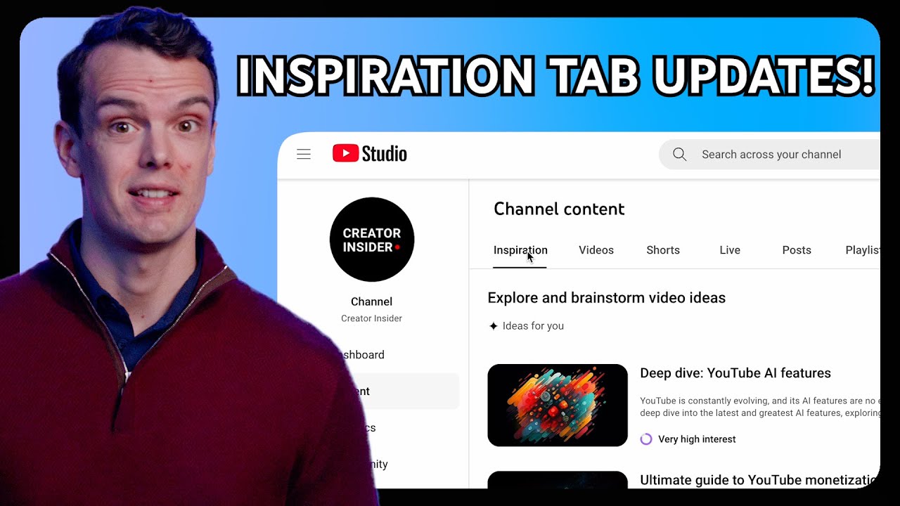 chrisparsonsdev's tweet card. Sneak Peek: Updates to the Inspiration Tab!