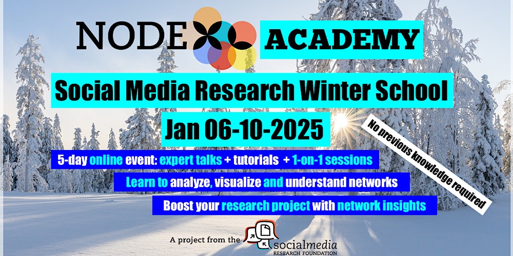 NodeXLAcademy's tweet card. Find insights into social media networks with just a few clicks using NodeXL Pro. Identify influencers, groups, key content & peak events.