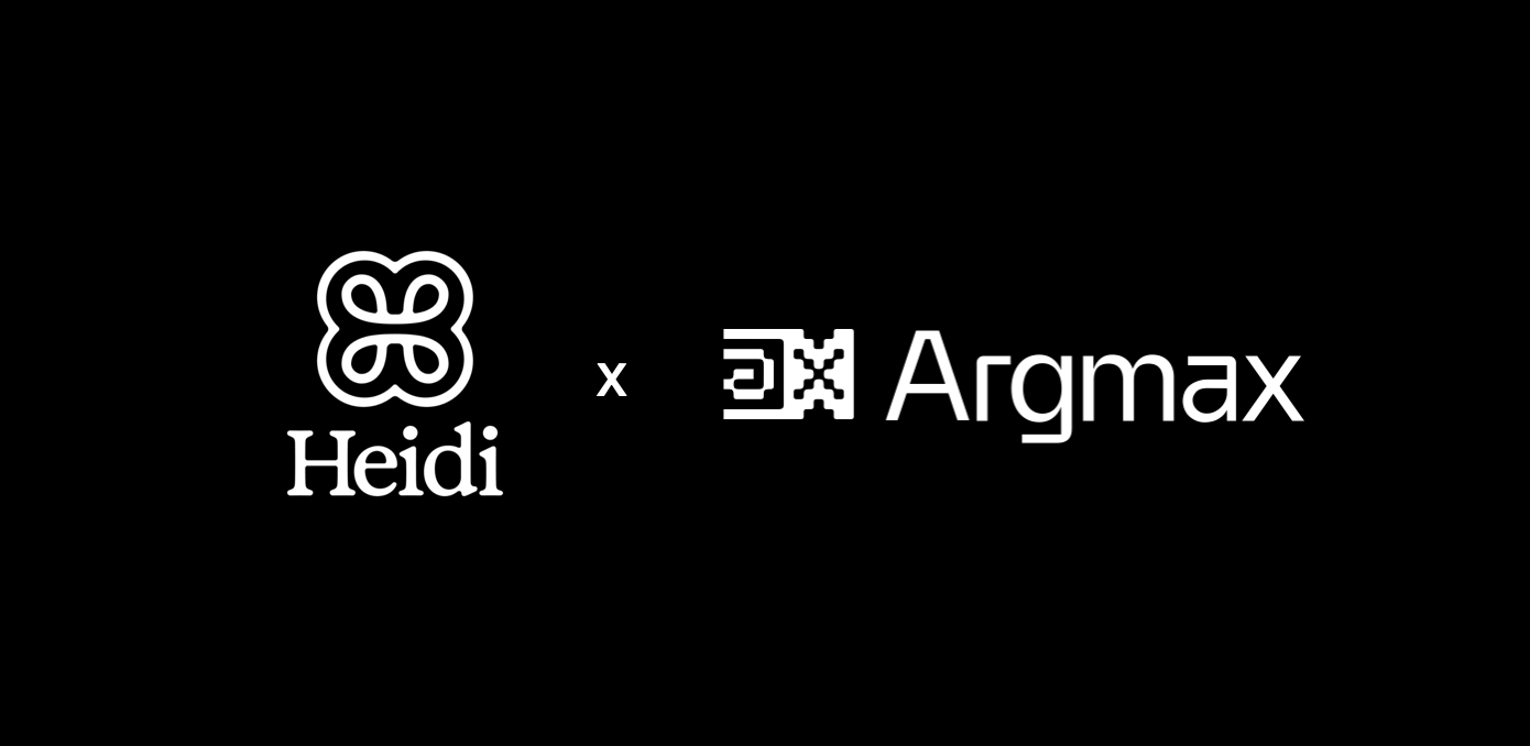 argmax's tweet card. Heidi Health selected Argmax Enterprise SDK to power their popular AI medical scribe application. Read the case study to learn more about how Heidi collaborated with Argmax to deploy their state-of...