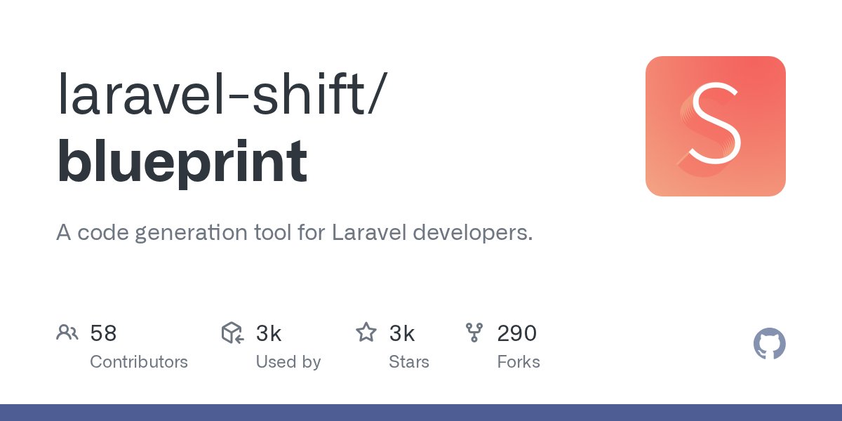 jemodev's tweet card. A code generation tool for Laravel developers. Contribute to laravel-shift/blueprint development by creating an account on GitHub.