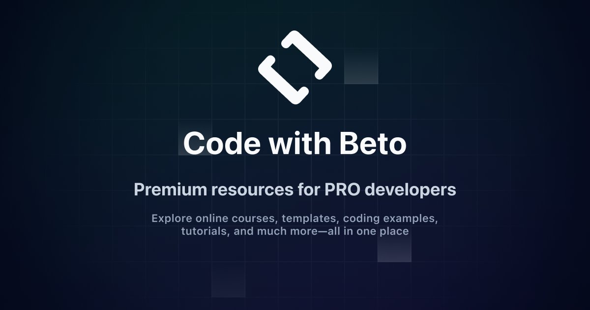 betomoedano's tweet card. Premium resources for PRO developers