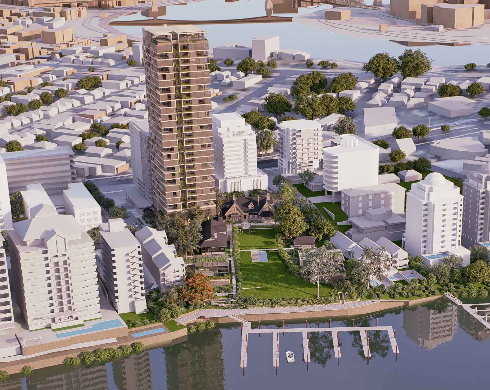 brisdevelopment's tweet card. An updated development application has been submitted by Verso Development Group for a mixed-use residential project at 23 Castlebar Street, Kangaroo Point.