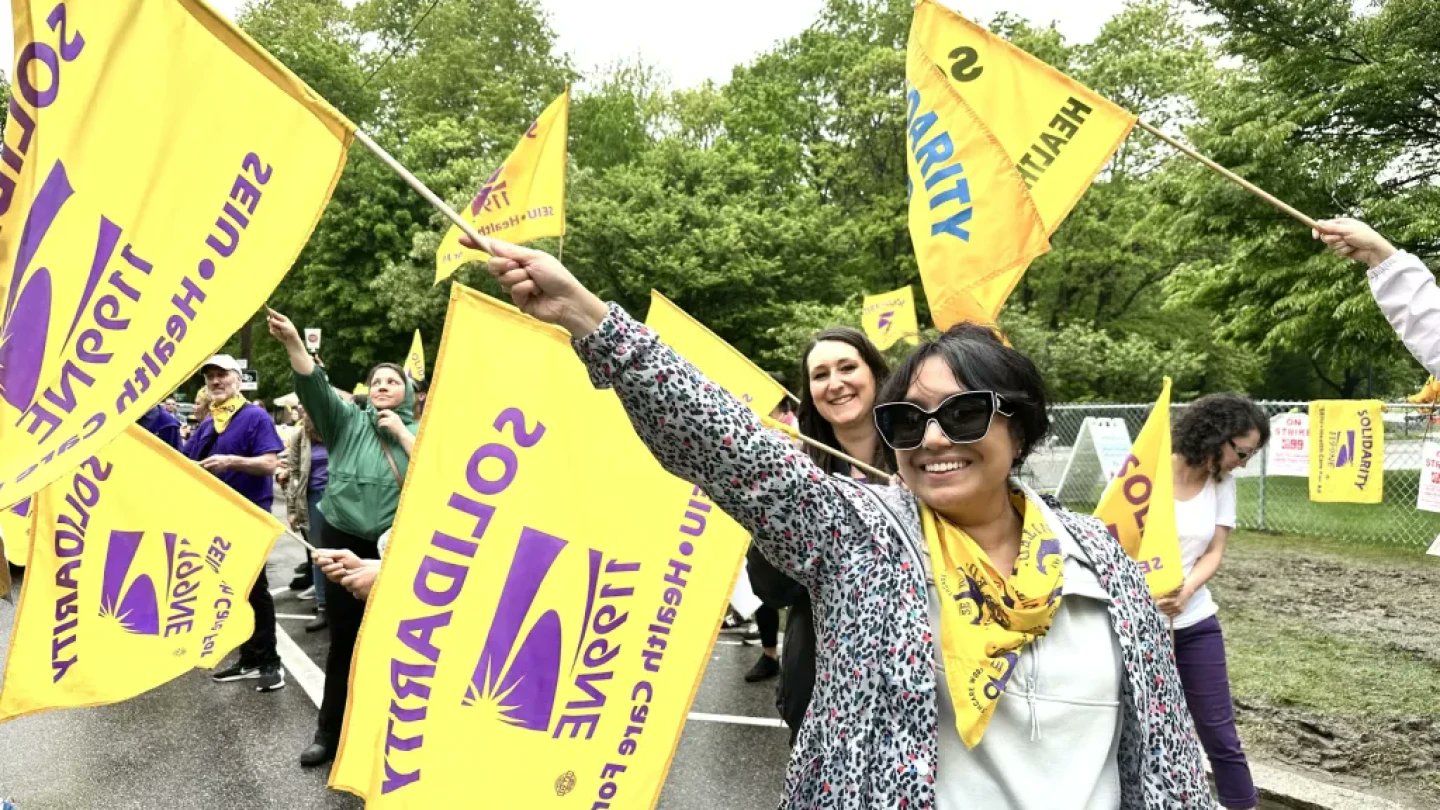 OSMediaRI's tweet card. If approved, the deal would end a three-month strike at the psychiatric hospital that has forced the hospital to close nearly 100 beds