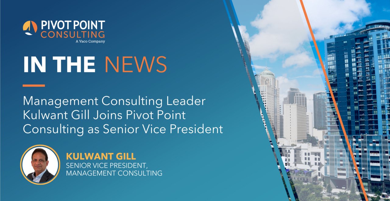 pivotpc's tweet card. Pivot Point Consulting, a Vaco Holdings company and #1 Best in KLAS: Managed IT Services firm, announced today that Kulwant Gill has joined the company as Senior Vice President of Management Consul...
