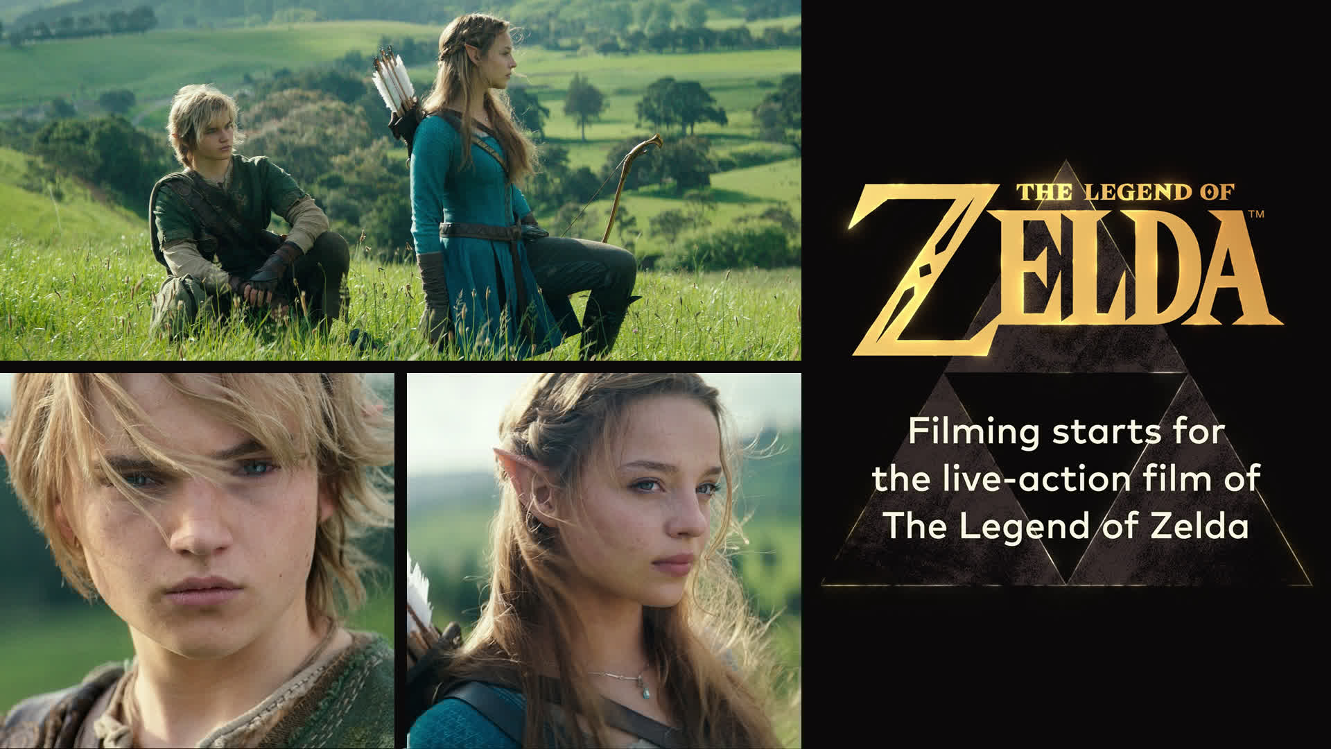 NokoBoxNet's tweet card. Nintendo ha compartido las primeras imágenes de la película live-action de The Legend of Zelda, con Benjamin Evan Ainsworth (Link) y Bo Bragason (Zelda), confirmando a su vez el comienzo del rodaje...