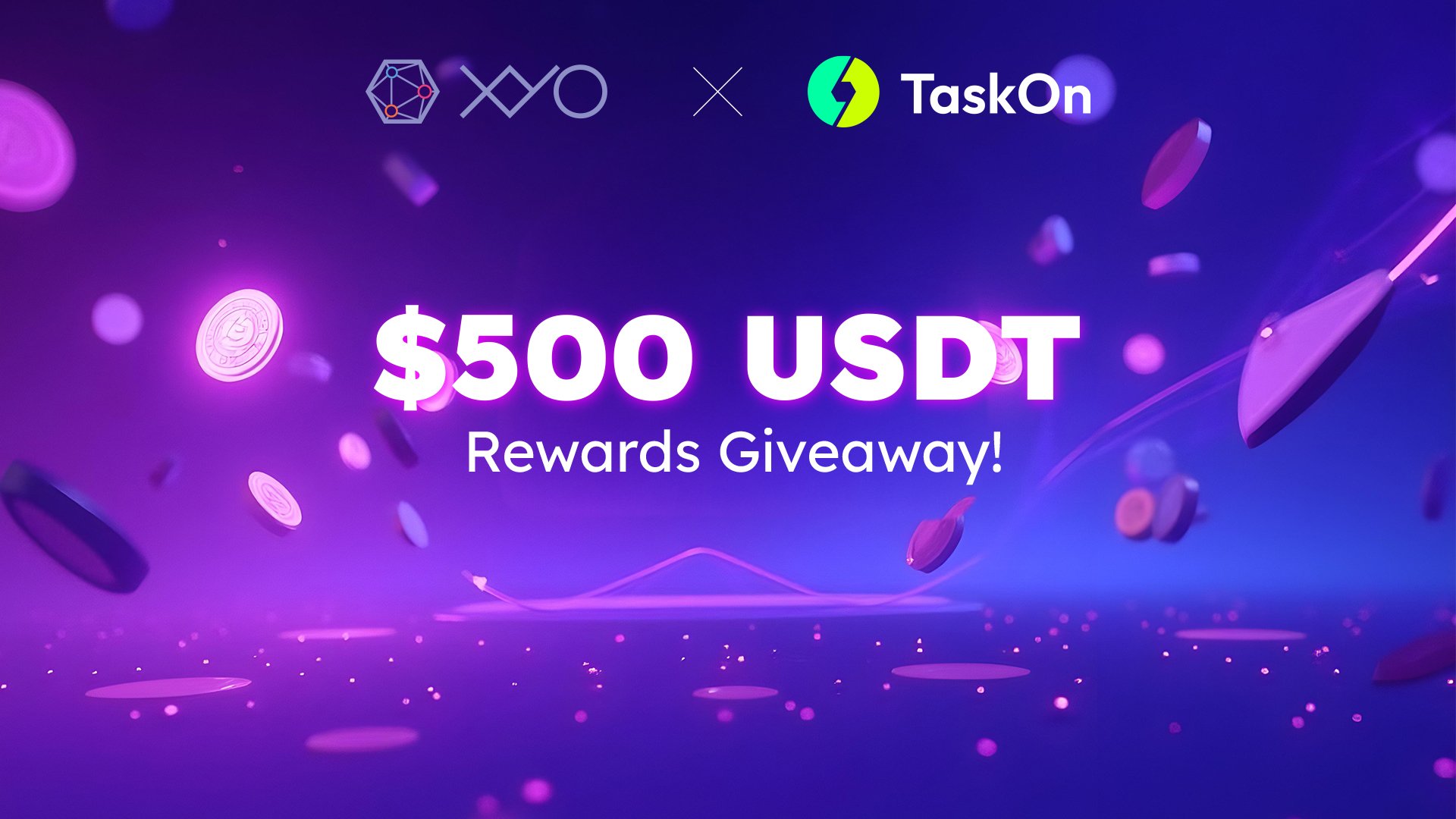 OfficialXYO's tweet card. 🎉 Join the XYO Community on Taskon and Win Rewards! 🎉 Take a few quick steps to enter our $500 prize pool! 50winners will each claim $10 in USDT! 🌟 🎯 How to Participate: 💬 Join XYO’s Telegram...