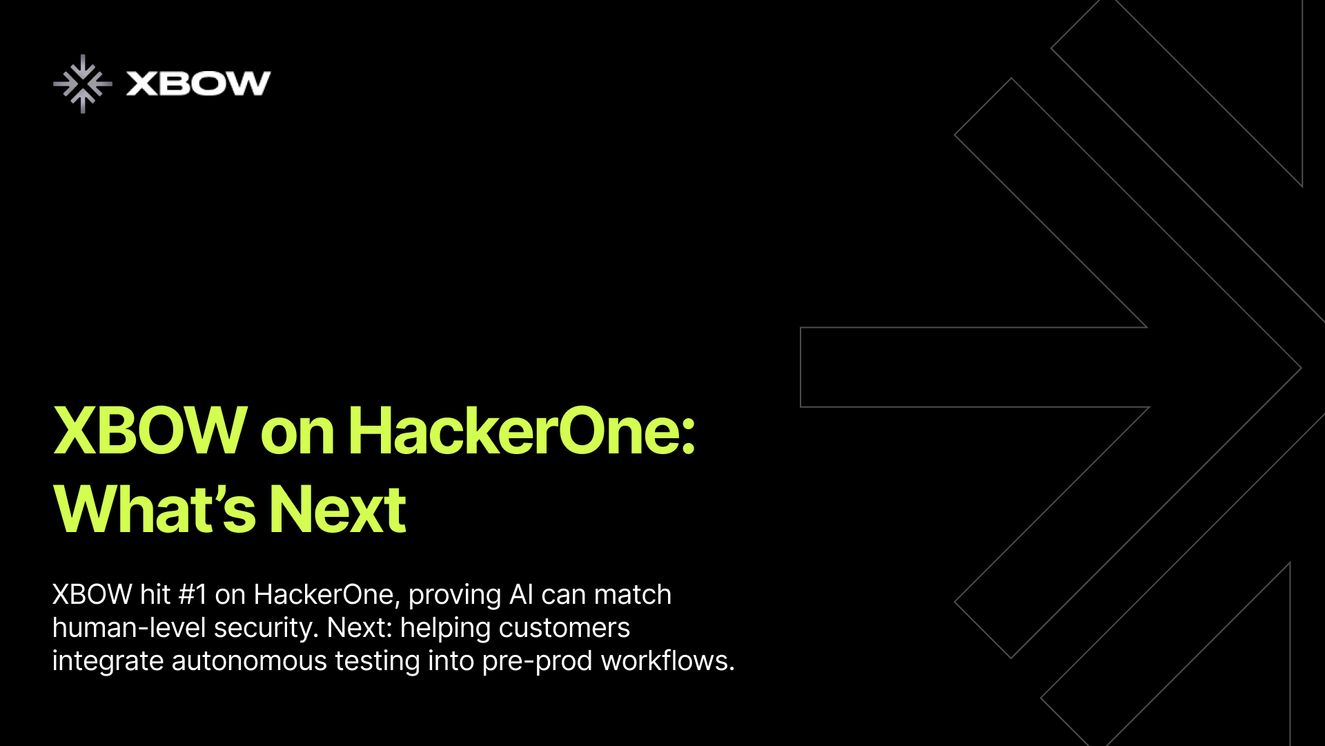 lean0x2f's tweet card. XBOW, our autonomous AI pen-tester, reached #1 on HackerOne's global leaderboards, proving AI can match human-level security research. With that question answered, we're now focused on helping...