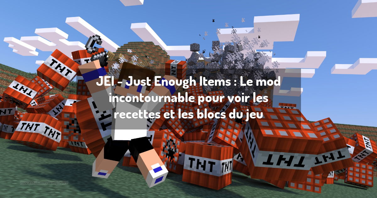 mTxServ's tweet card. Que vous ayez déjà joué au moddé ou non, vous avez déjà très certainement entendu parler de JEI (ou son ancêtre le plus connu Too Many Items). C'est un mod indispensable à tout modpack permettant...