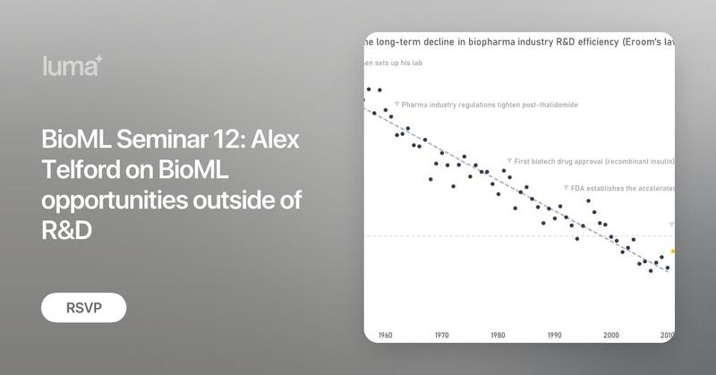 jajoosam's tweet card. [IN PERSON EVENT IN BERKELEY] Join us for the 12th seminar from the BioML group in Machine Learning at Berkeley, sponsored by Pillar VC. We're hosting Alex…