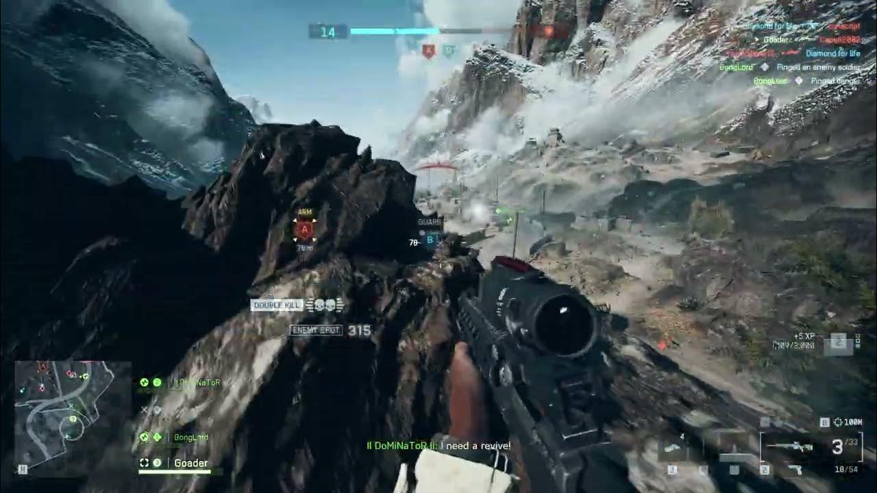 Goaderr's tweet card. Battlefield 6 Rush Sniper play