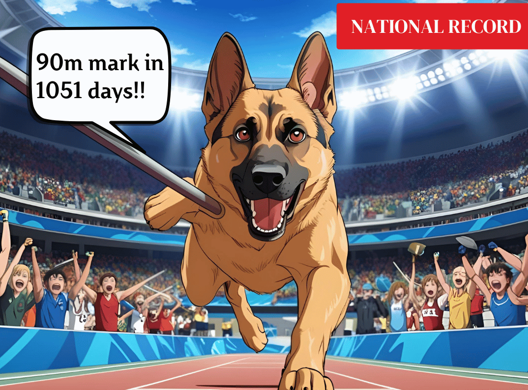 vishakhasingh's tweet card. BREAKING 90! When glory could've made him complacent, Neeraj Chopra chose the grind. 29cm in 1051 days might seem small, but that's how champions level up at the top. Not satisfied with medals, he...