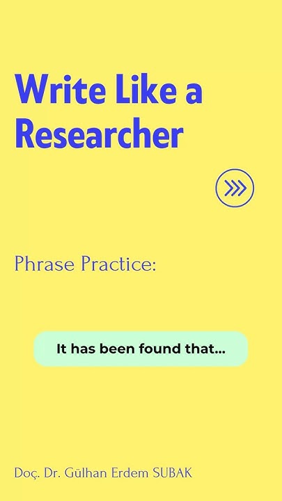 DocDrSubak's tweet card. Write Like a Researcher | Phrase Practice: “It has been found that…”...