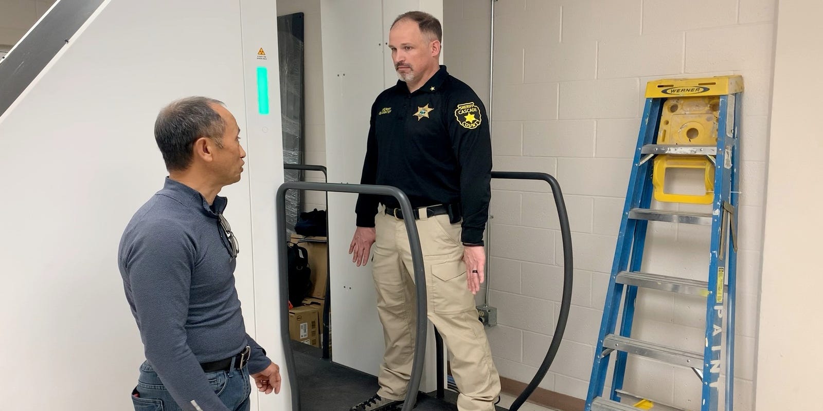 KPrimeTech's tweet card. The detention center is currently on a pilot program to try out the new technology at no cost for the next six months. Now, every inmate that enters the detention center will go through the body...