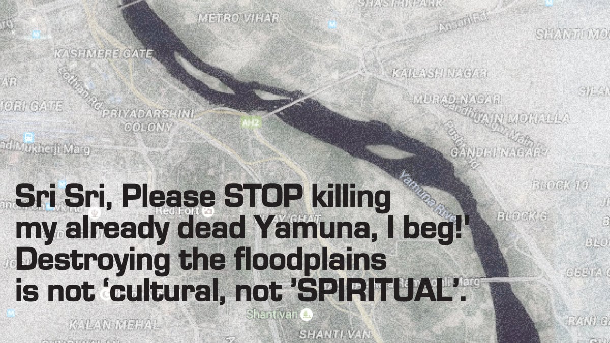 AnshulMec13's tweet card. Don't destroy the #Yamuna Floodplains - Shift the Art of Living Festival.
