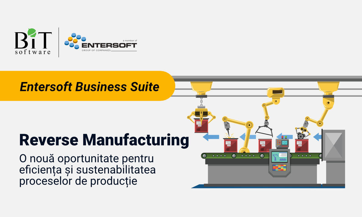 BITSoftware's tweet card. Descoperiți cum Reverse Manufacturing și Entersoft Business Suite pot transforma procesele de producție, reducând costurile și îmbunătățind sustenabilitatea operațională. Aflați mai multe din...