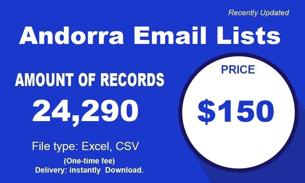 suborna_ak21837's tweet card. Andorra email list with consumer or business mailing address leads Updated email marketing data from Latest Mailing Database.