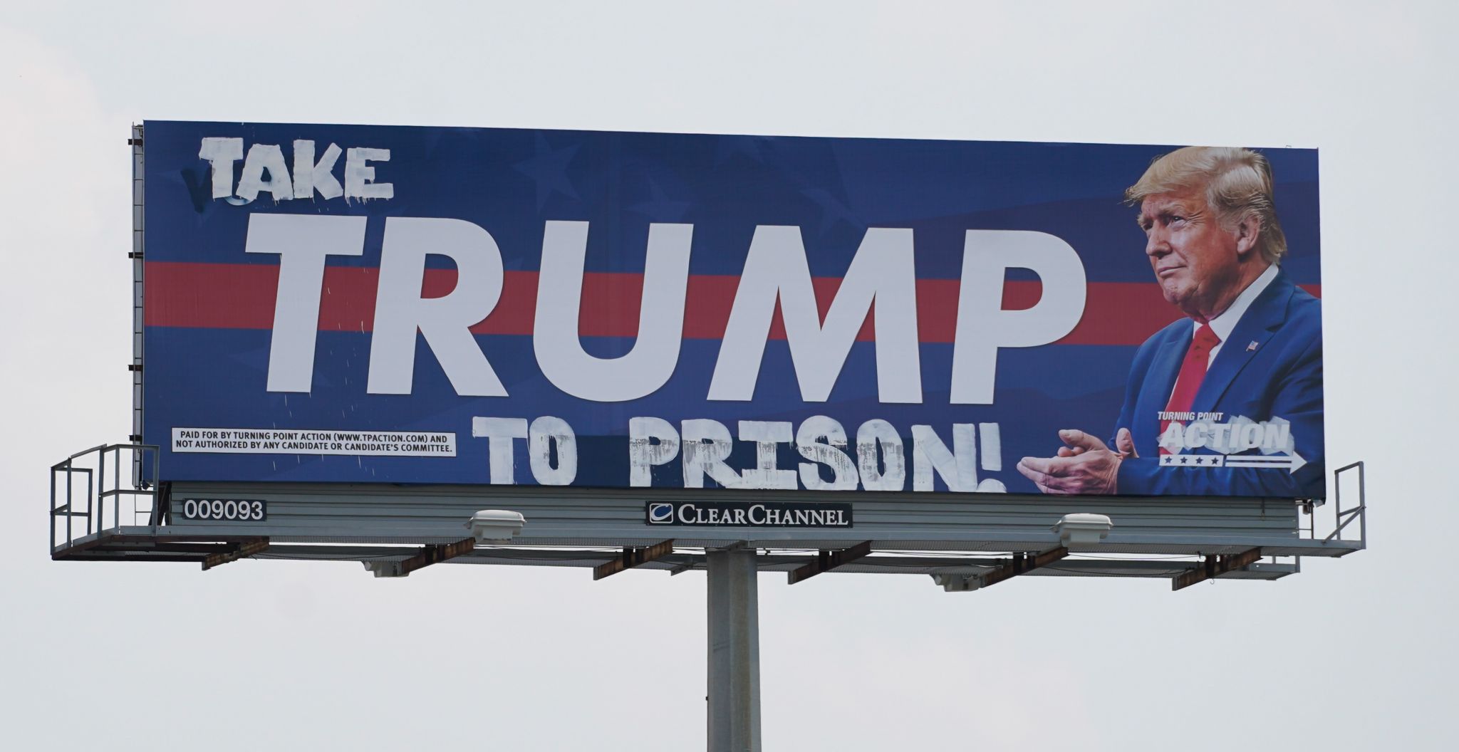 joncoopertweets's tweet card. A Donald Trump billboard located off Houston's Telephone Road has been vandalized, sparking a viral social media post.