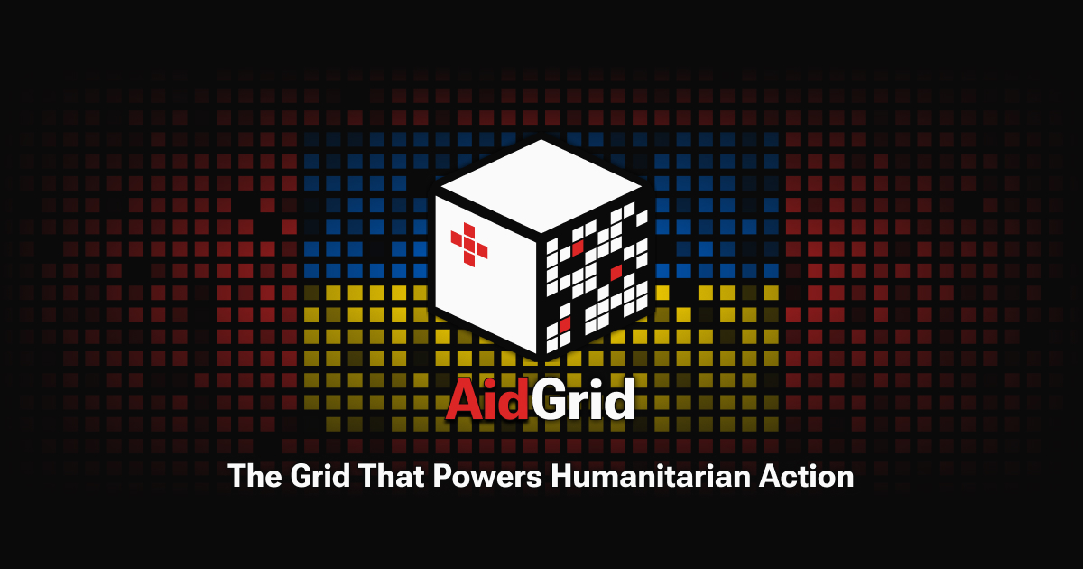 AidGridNet's tweet card. AidGrid connects non-profits, donors, suppliers, and volunteers on one trusted system where aid moves faster, coordination is clear, and impact is visible end to end.