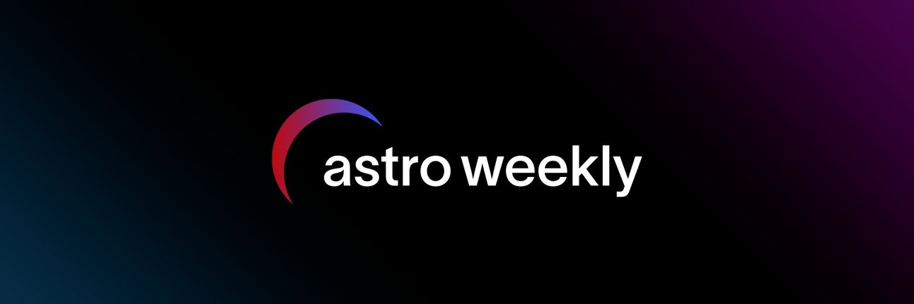 astroweekly's tweet card. View Transitions hit Firefox, build a secure contact form with Astro Actions, level up your code blocks with custom syntax highlighting