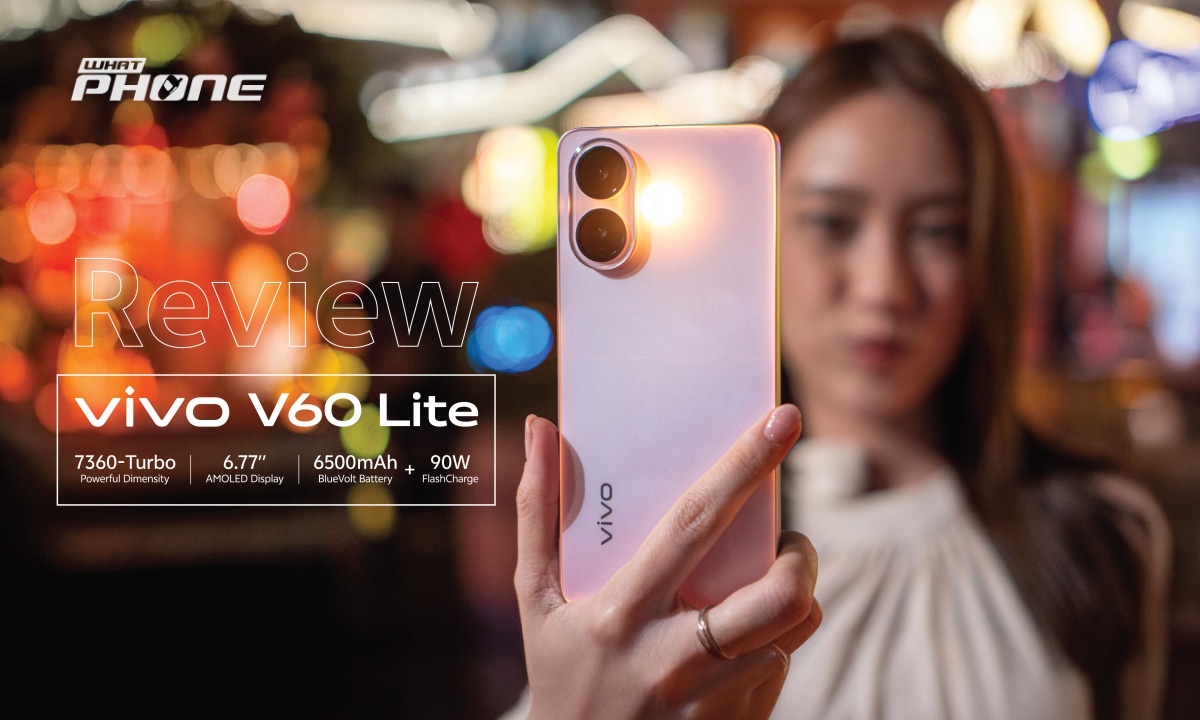 whatphone_net's tweet card. รีวิว vivo V60 Lite รุ่นใหม่ล่าสุด หนึ่งในสมาร์ตโฟน V60 Series ที่มาพร้อมดีไซน์สุดมินิมอล ที่ตอบโจทย์ความต้องการของผู้ใช้งานยุคใหม่ในราคาเบาๆ
