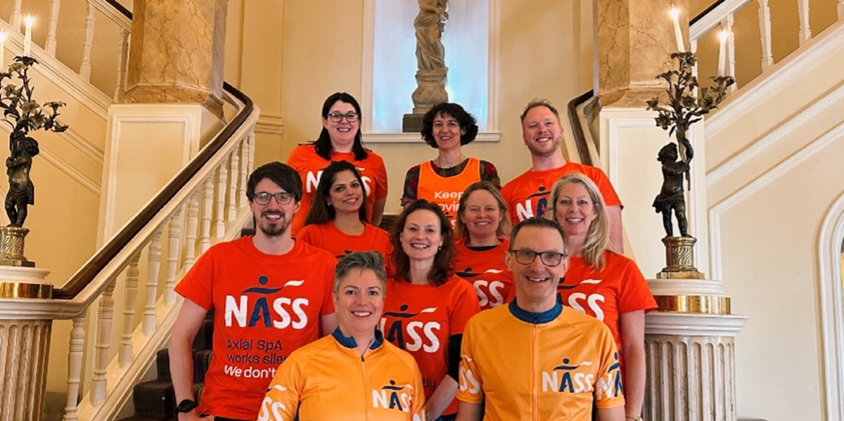 Physiozensam's tweet card. Help Sam Pingle raise money to support National Axial Spondyloarthritis Society