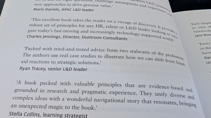 ryantracey's tweet card. I was honoured to be invited by Michelle Ockers to review her manuscript co-authored by Laura Overton - The L&D Leader: Principles and Practice for Delivering Business Value. Now that I've re-read it...