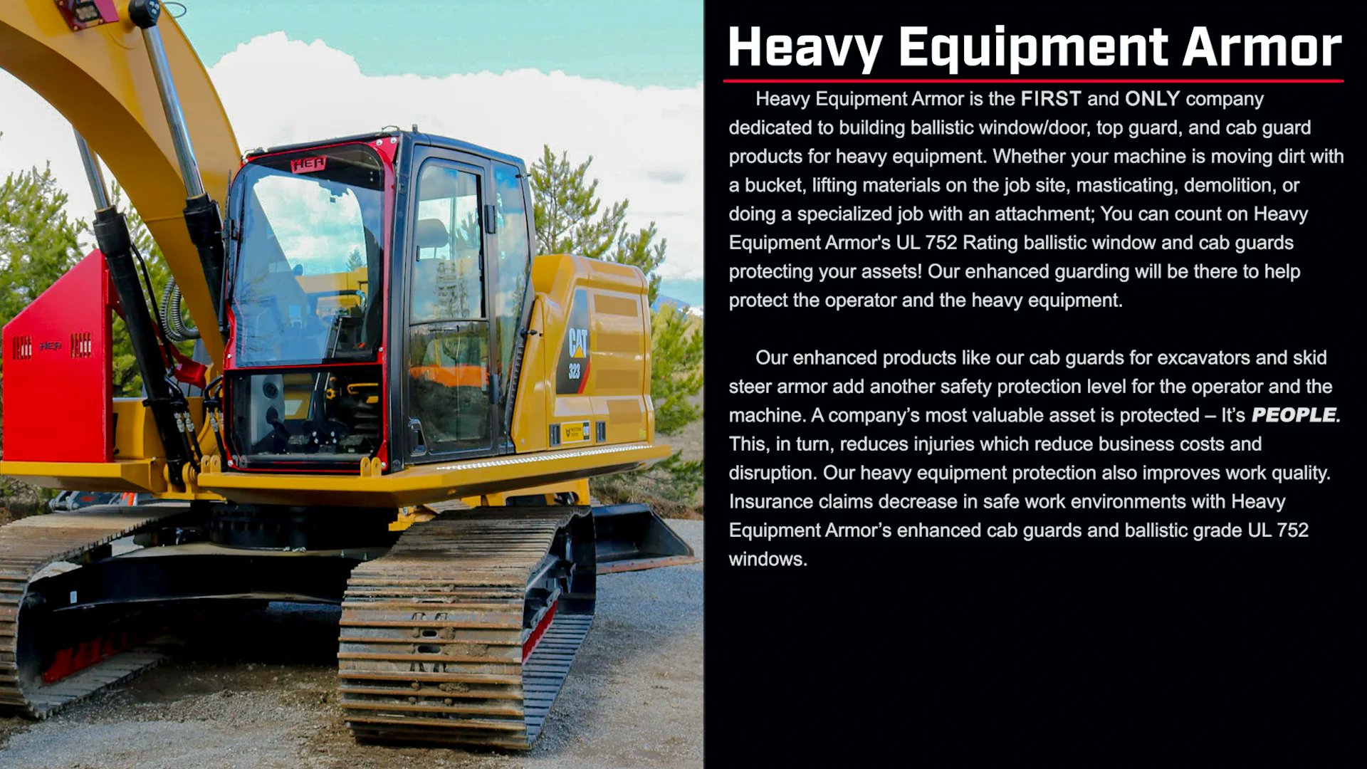 AdvancedForest's tweet card. Heavy Equipment Armor ~ Caterpillar Ballistic Defender Window