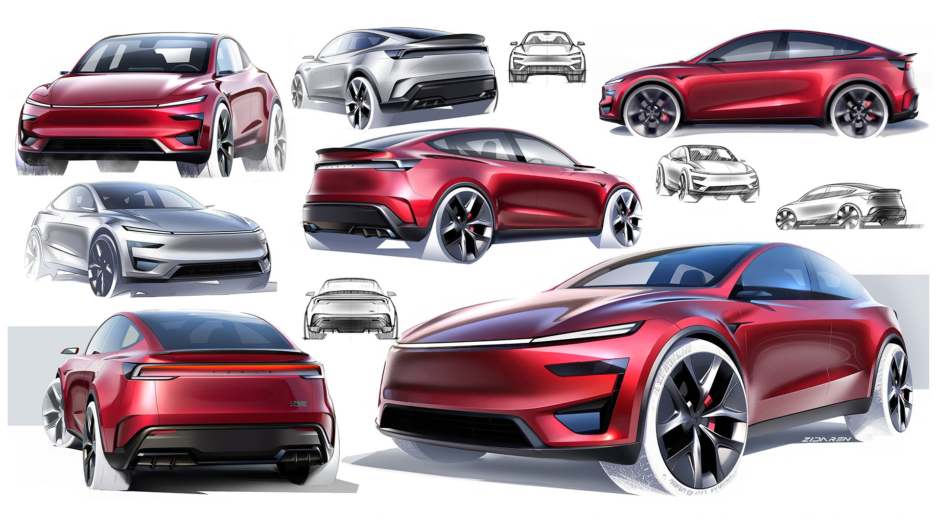 alfYXufo13's tweet card. The Tesla (TSLA) design and engineering team shares the why and how of designing the new 2026 Model Y Performance (video, pics, details).
